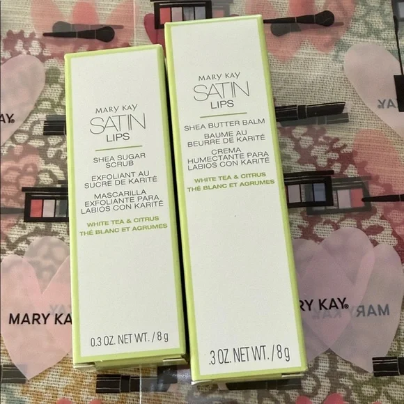 FINAL PRICE! Mary Kay Satin Lips Shea Set - White Tea & Citrus - Picture 1 of 4
